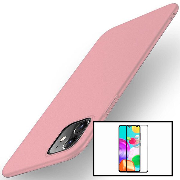 Kit Película de Vidro Temperado GorilasGlass + Capa Rígida e Fina para Xiaomi Poco C31 - Rosa