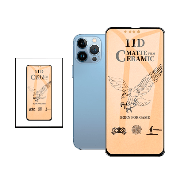 KIT 2 Vidros Temperados Ceramica Full Cover Full Cover para iPhone 13 Pro