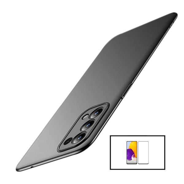 Kit Película de Vidro Temperado GorilasGlass Curvado + Capa Rígida e Fina para Oppo Reno6 Pro Preto