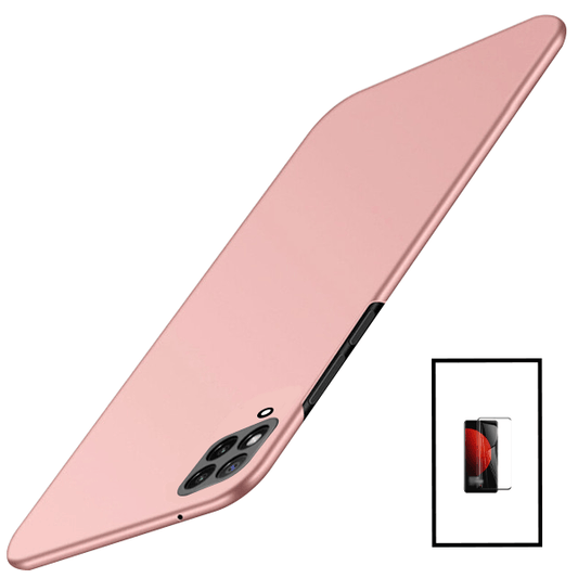 Kit Película de Vidro Temperado GorilasGlass + Capa Rígida e Fina para Samsung Galaxy M53 - Rosa