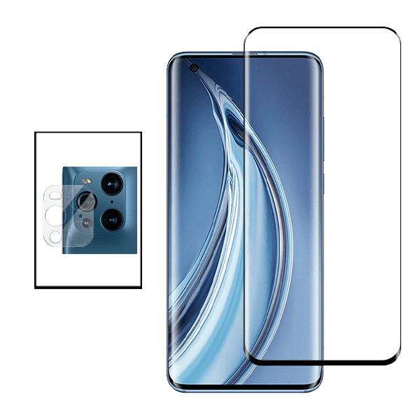 Kit Película Protectora para Câmara Traseira + Película de Vidro Temperado GorilasGlass para Oppo Find X3 Pro