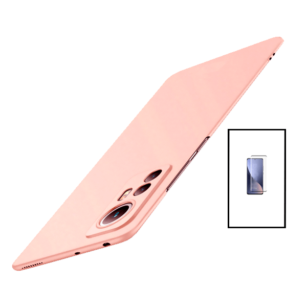 Kit Película de Vidro Temperado GorilasGlass + Capa Rígida e Fina para Xiaomi 12T Pro - Rosa