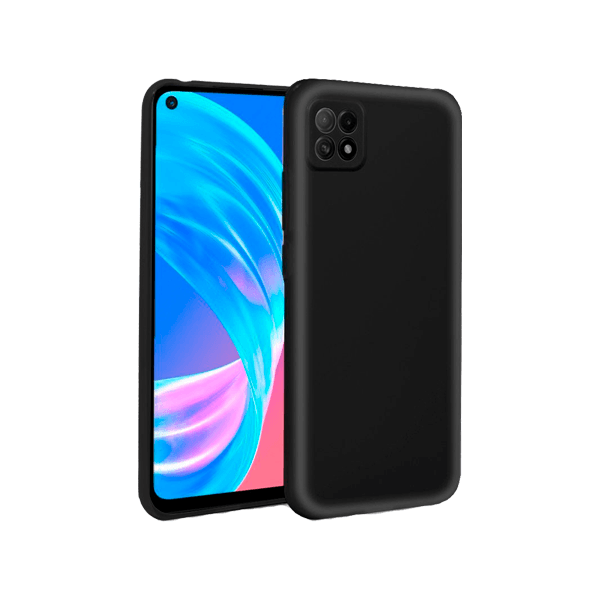 Capa Proteção Traseira Silicone para Oppo A73 5G - Preto