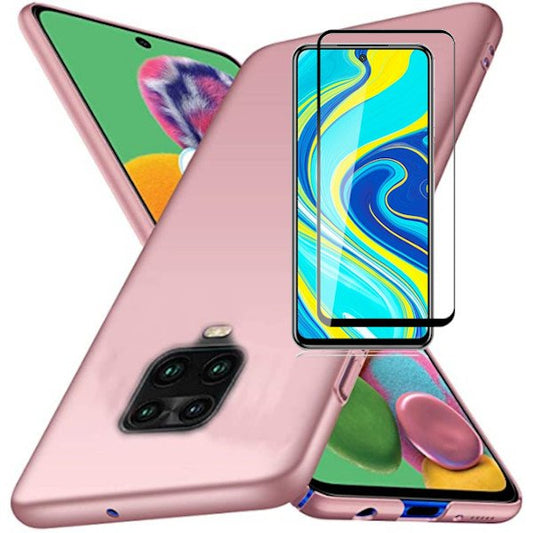 Kit Película de Vidro Temperado GorilasGlass + Capa Rígida e Fina para Xiaomi Redmi Note 10 Lite - Rosa