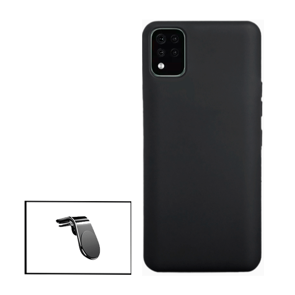 Kit Suporte de Carro Magnético L + Capa Proteção Traseira Silicone para LG K42