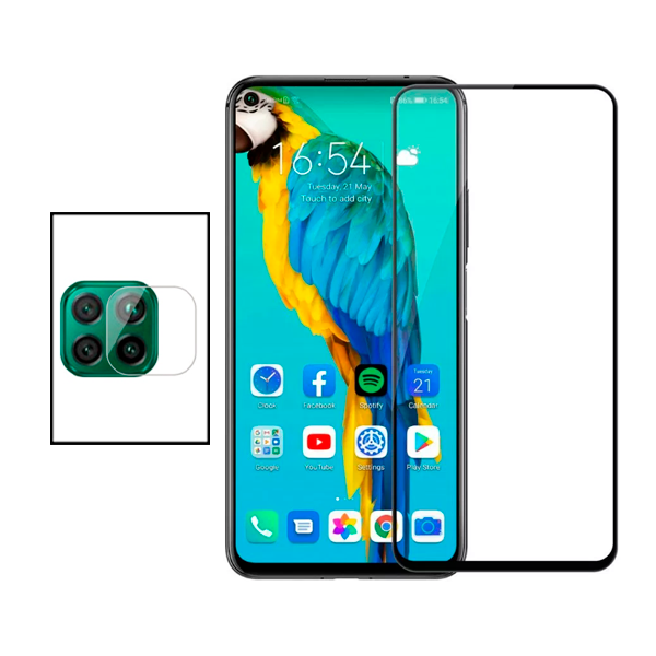 Kit Película Protectora para Câmara Traseira + Película de Vidro Temperado GorilasGlass para Huawei P40 Lite