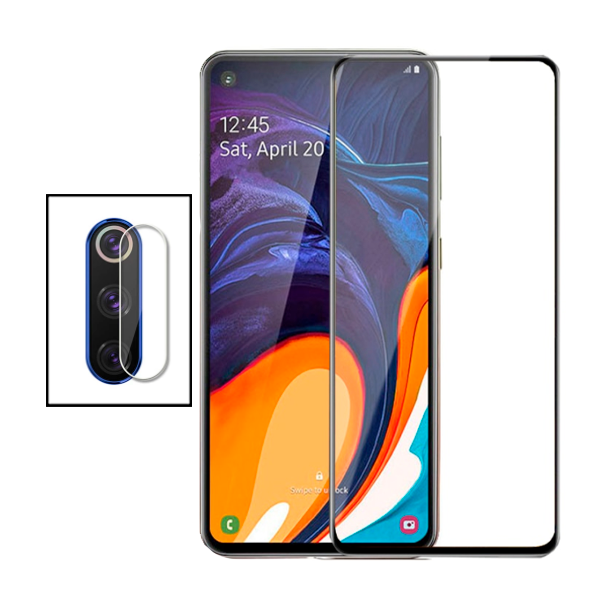 Kit Película Protectora para Câmara Traseira + Película de Vidro Temperado GorilasGlass para Huawei Y7P