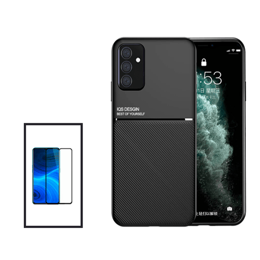 Kit Capa Traseira Magnética Anti Choque + Película de Vidro Temperado GorilasGlass para Samsung Galaxy A13 5G - Preto