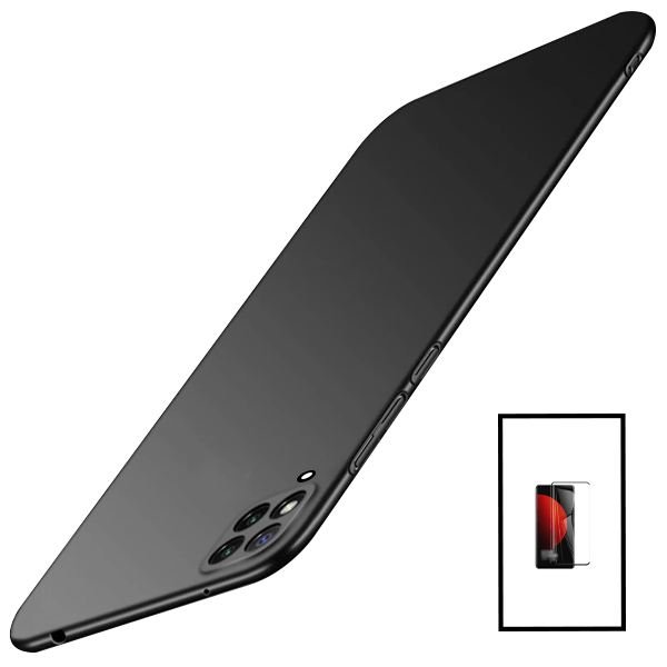 Kit Película de Vidro Temperado GorilasGlass + Capa Rígida e Fina para Samsung Galaxy M53 - Preto