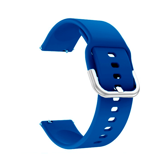 Bracelete Silicone Com Fivela para Garmin Vivoactive 4s - 40mm - Azul Escuro