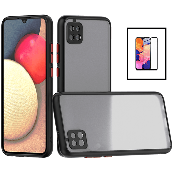 Kit Capa Traseira Proteção Camara + Película de Vidro Temperado GorilasGlass para Samsung Galaxy M12 - Preto