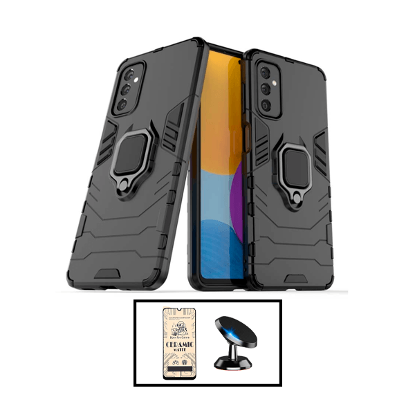 Kit Vidro Temperado Ceramica Full Cover + Capa de Proteção Militar Magnética + Suporte Magnético para Samsung Galaxy A13 5G