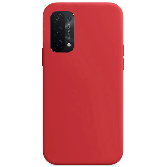 Capa Proteção Traseira Silicone para Oppo A54 5G - Vermelho