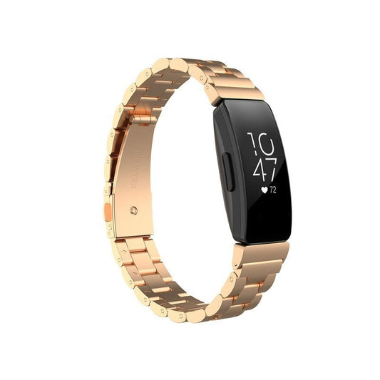 Bracelete de Aço + Ferramenta para Fitbit Inspire / inspire HR - Ouro