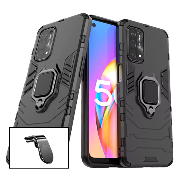 Kit Suporte de Carro Magnético L + Capa de Proteção Militar Magnética para Oppo A16S