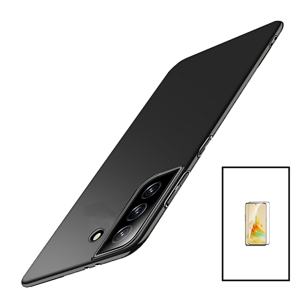 Kit Película de Vidro Temperado GorilasGlass + Capa Rígida e Fina para Samsung Galaxy S23 - Preto