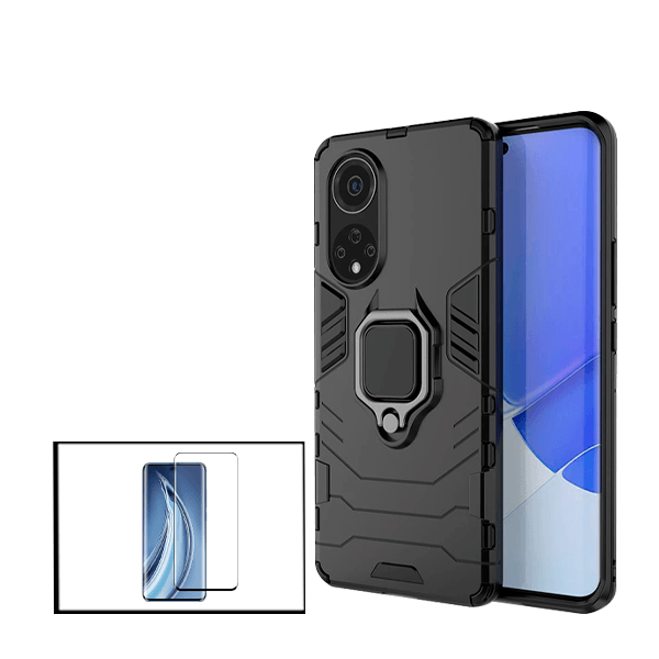 Kit Película de Vidro Temperado GorilasGlass + Capa de Proteção Militar Magnética para Huawei Nova 9