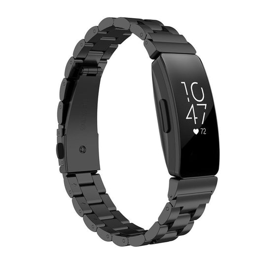 Bracelete de Aço + Ferramenta para Fitbit Inspire / inspire HR - Preto