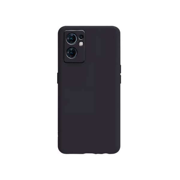 Capa Proteção Traseira Silicone para Oppo Reno7 5G - Preto