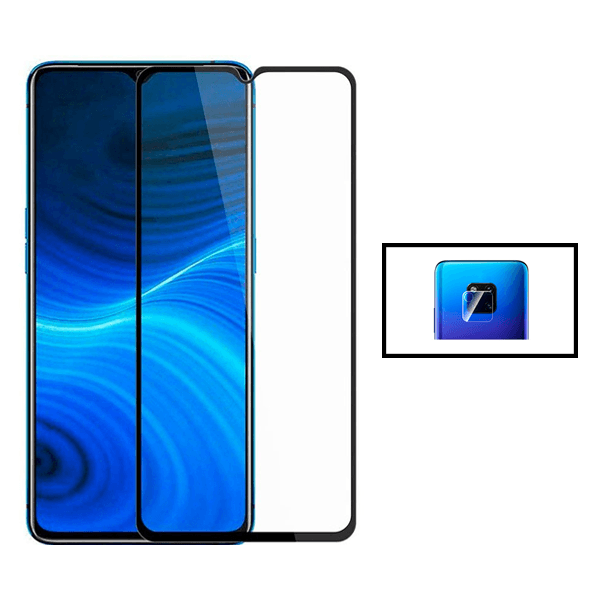 Kit Película Protectora para Câmara Traseira + Película de Vidro Temperado GorilasGlass para Huawei Mate 20X 5G - Transparente/Preto