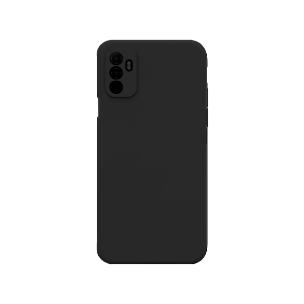 Capa Proteção Traseira Silicone para Oppo A53s 5G - Preto