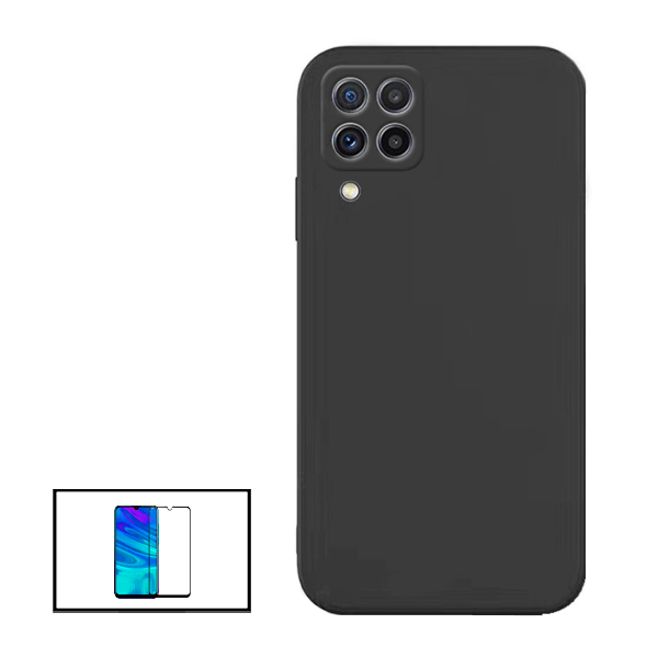 Kit Película de Vidro Temperado GorilasGlass + Capa Proteção Traseira Silicone para Samsung Galaxy M32