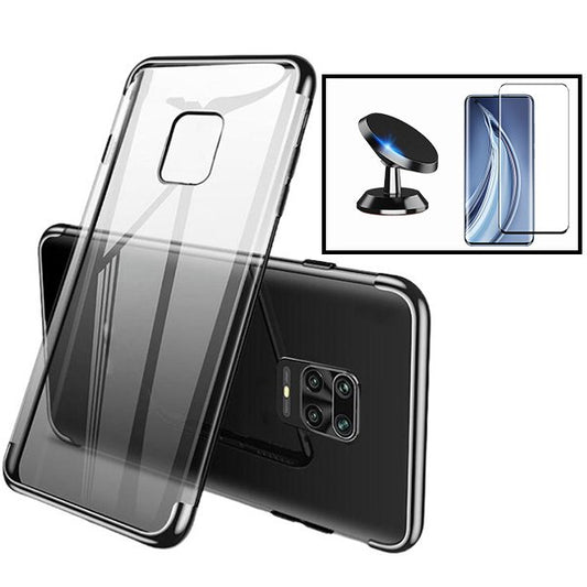 Kit Película de Vidro Temperado GorilasGlass + Capa Proteção Traseira Super Slim + Suporte Magnético para Xiaomi Redmi Note 10 Lite - Preto