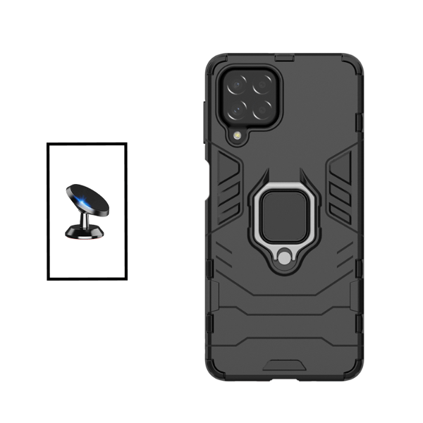 Kit Suporte Magnético + Capa de Proteção Militar Magnética para Samsung Galaxy M53 - Preto