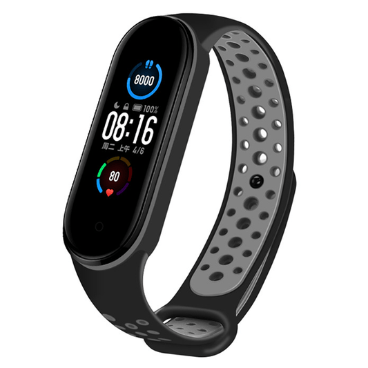 Bracelete Desportiva para Xiaomi Mi Band 3 - Preto / Cinza