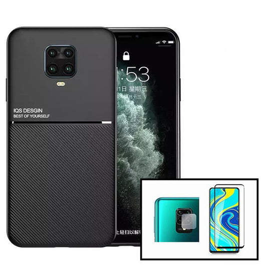 Kit Capa Traseira Magnética Anti Choque + Película de Vidro Temperado GorilasGlass + Película Protectora para Câmara Traseira para Xiaomi Redmi Note 10 Lite