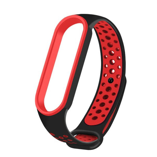 Bracelete Desportiva para Xiaomi Mi Band 3 - Preto / Vermelho