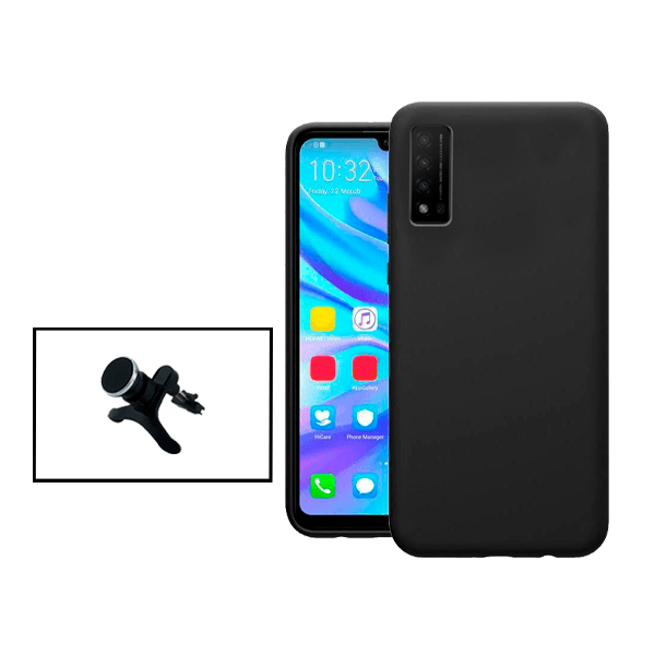 Kit Suporte Magnético Com Pernas + Capa Proteção Traseira Silicone para TCL 30 XE 5G - Preto