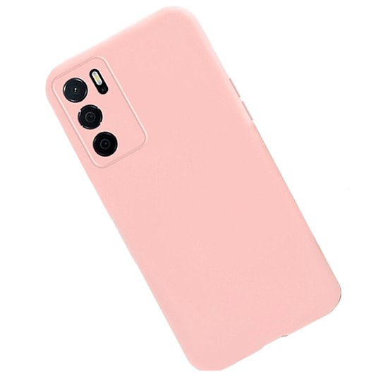 Capa Proteção Traseira Silicone para Oppo A16 - Rosa