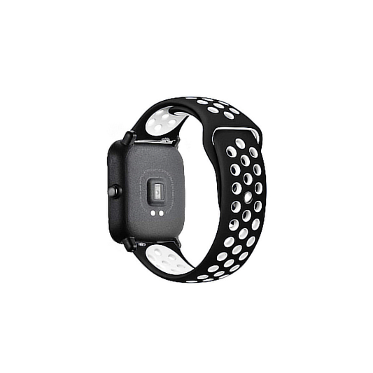 Bracelete Desportiva para OnePlus Nord Watch - Preto / Branco