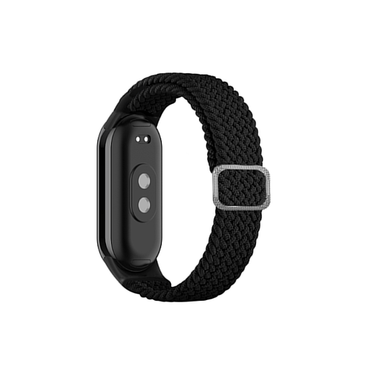 Bracelete Solo Nylon Com Fivela Ajustável para Xiaomi Mi Band 8 - Preto