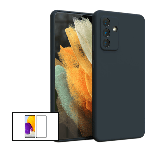 Kit Película de Vidro Temperado GorilasGlass + Capa Proteção Traseira Silicone para Samsung Galaxy M52 5G