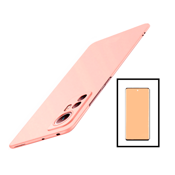 Kit Película de Vidro Temperado GorilasGlass Curvado + Capa Rígida e Fina para Xiaomi 12X - Rosa