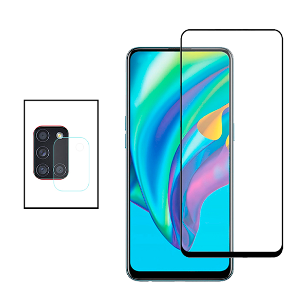 Kit Película Protectora para Câmara Traseira + Película de Vidro Temperado GorilasGlass para Samsung A21s
