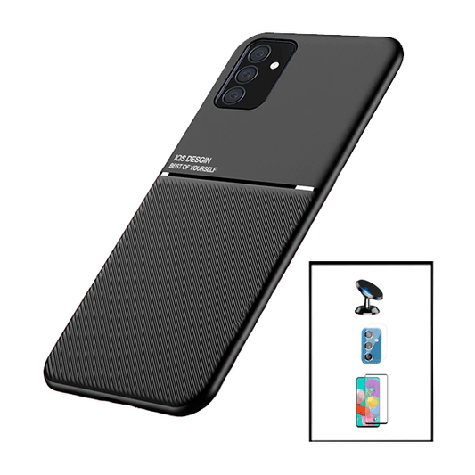 Kit Capa Traseira Magnética Anti Choque + Película de Vidro Temperado GorilasGlass + Película Protectora para Câmara Traseira + Suporte Magnético para Samsung Galaxy M52 5G