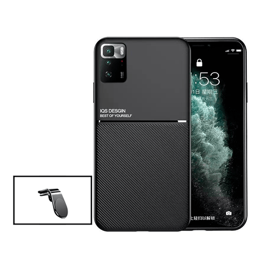 Kit Capa Traseira Magnética Anti Choque + Suporte de Carro Magnético L de Carro para Xiaomi Poco X3 GT