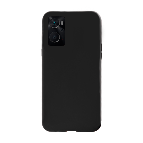 Capa Proteção Traseira Silicone para Oppo A76 - Preto