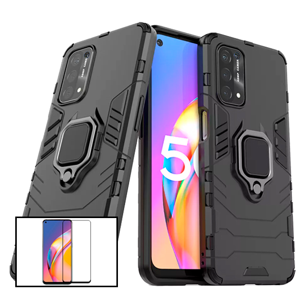 Kit Película de Vidro Temperado GorilasGlass + Capa de Proteção Militar Magnética para Oppo A54s