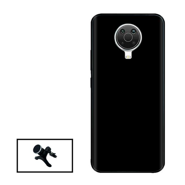 Kit Suporte Magnético Com Pernas + Capa Proteção Traseira Silicone para Nokia G20 - Preto
