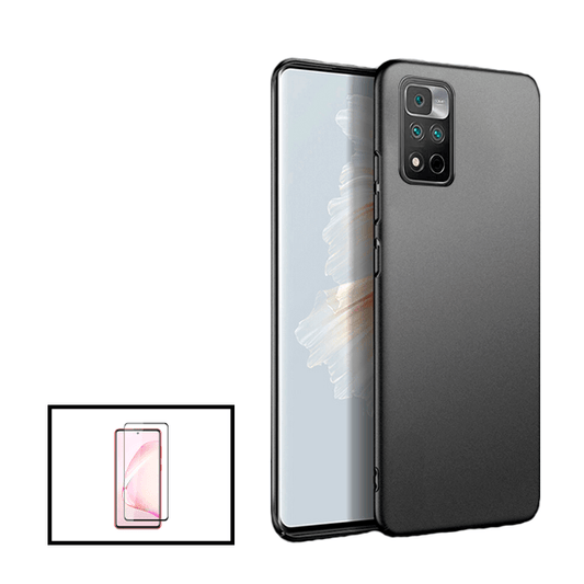 Kit Película de Vidro Temperado GorilasGlass + Capa Rígida e Fina para Xiaomi Redmi Note 11 Pro  - Preto