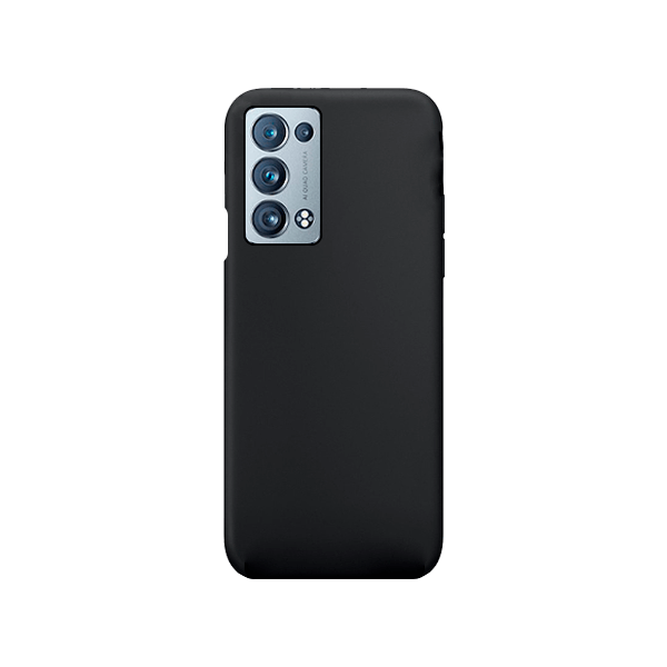 Capa Proteção Traseira Silicone para Oppo Reno6 Pro+ 5G - Preto