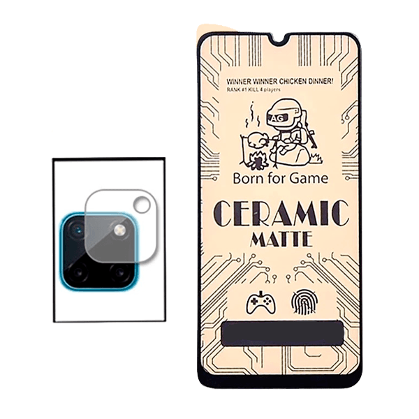 KIT Vidro Temperado Ceramica Full Cover + Película Protectora para Câmara Traseira para Realme C25Y