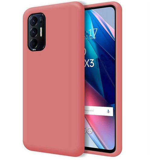 Capa Proteção Traseira Silicone para Oppo Find X3 Neo - Rosa