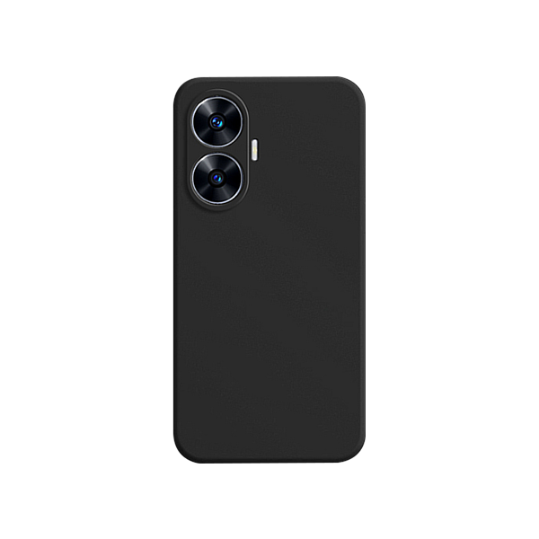 Capa Proteção Traseira Silicone para Realme C55 - Preto