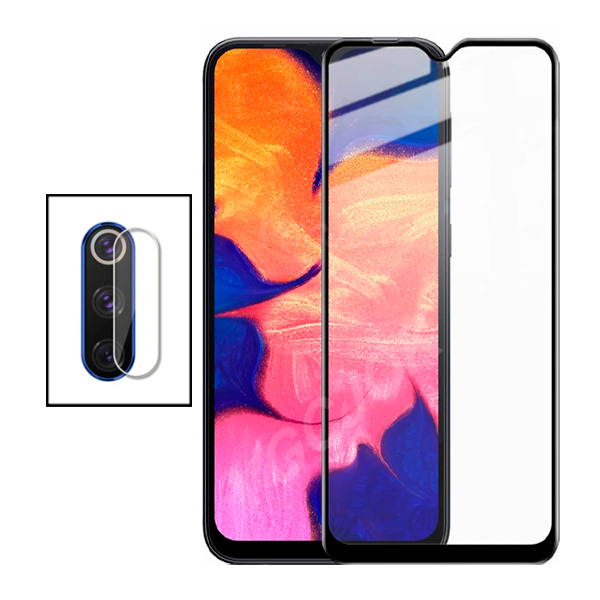 Kit Película Protectora para Câmara Traseira + Película de Vidro Temperado GorilasGlass para Samsung Galaxy A50s