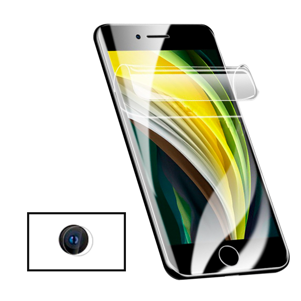 Kit Película Protectora de Hydrogel Frente + Câmara para Apple iPhone SE 2022 - Transparente